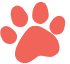 Orange paw